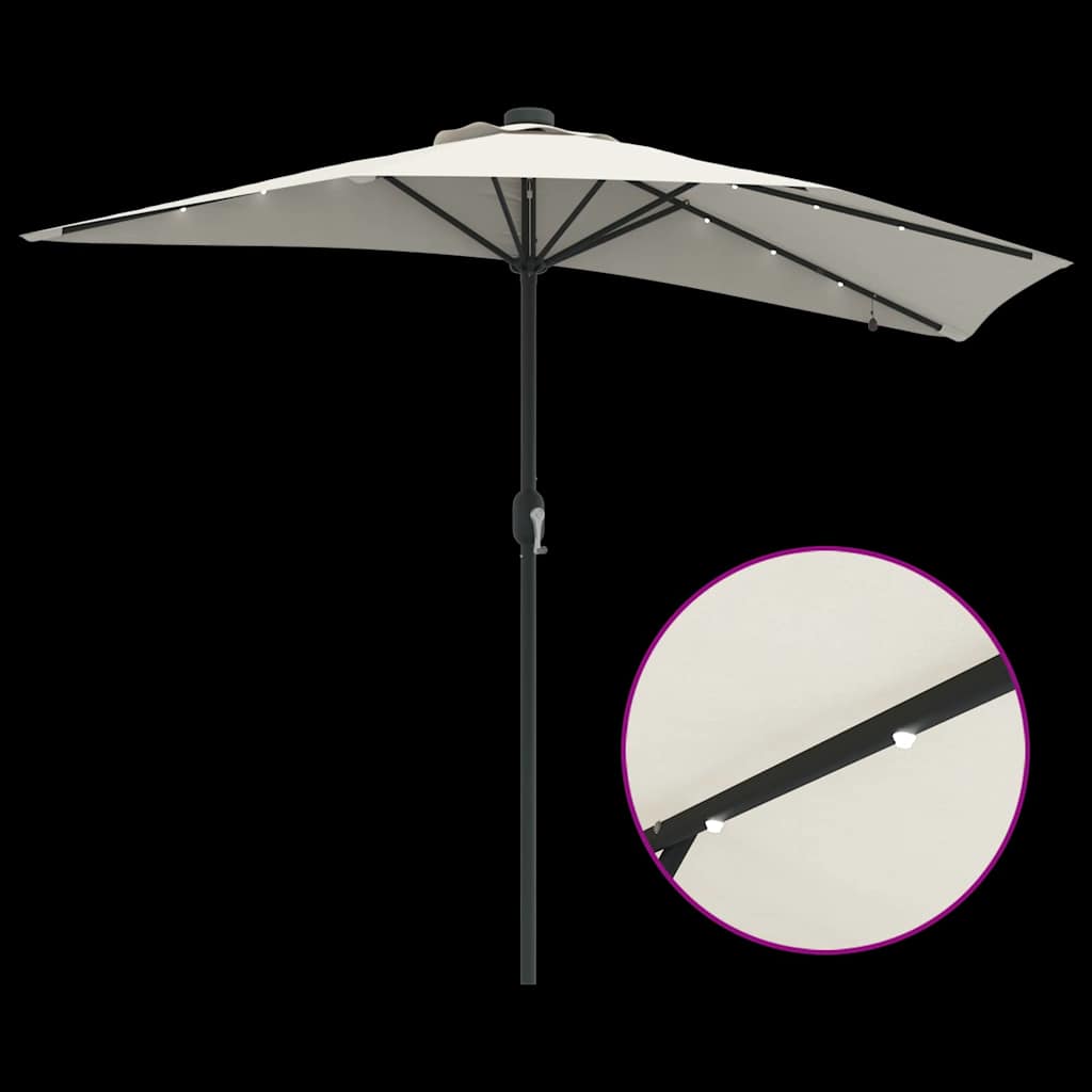 Gartenparasol Sand 294 x 150 x 223 cm Stoff