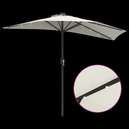 Gartenparasol Sand 294 x 150 x 223 cm Stoff