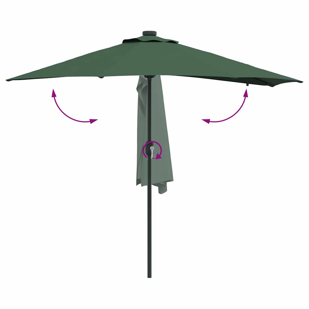 Gartenparasol Grün 294 x 150 x 223 cm Stoff