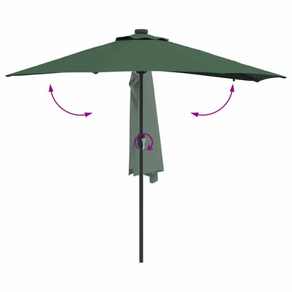 Gartenparasol Grün 294 x 150 x 223 cm Stoff