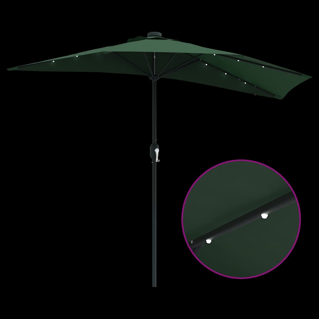 Gartenparasol Grün 294 x 150 x 223 cm Stoff