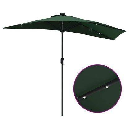 Gartenparasol Grün 294 x 150 x 223 cm Stoff