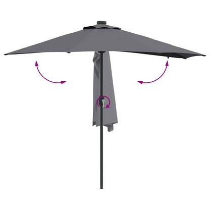 Gartenparasol Anthrazit 294 x 150 x 223 cm Stoff