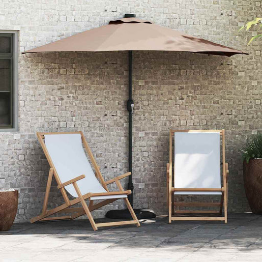 Gartenparasol Taupe 294 x 150 x 223 cm Stoff
