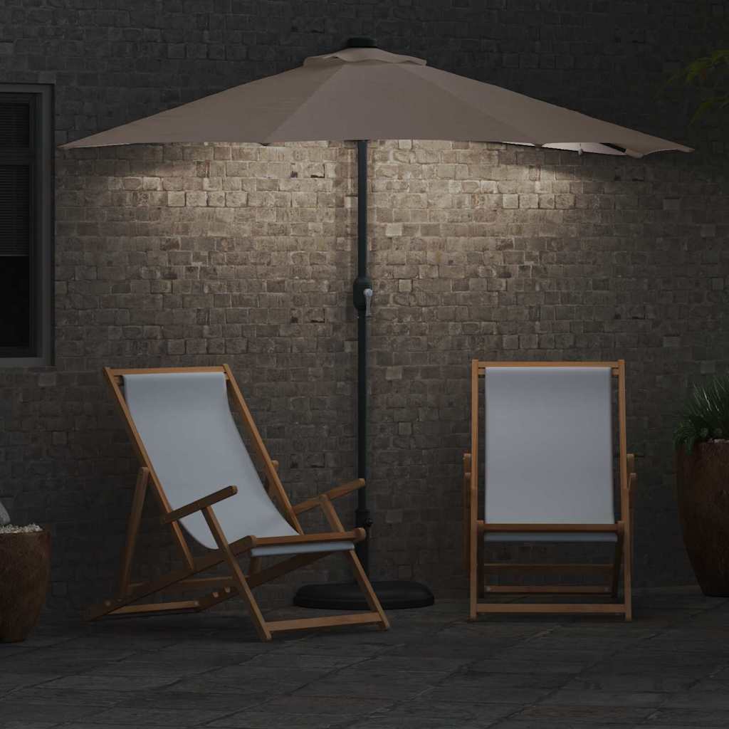 Gartenparasol Taupe 294 x 150 x 223 cm Stoff