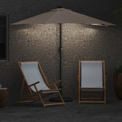 Gartenparasol Taupe 294 x 150 x 223 cm Stoff