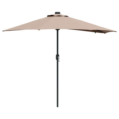 Gartenparasol Taupe 294 x 150 x 223 cm Stoff