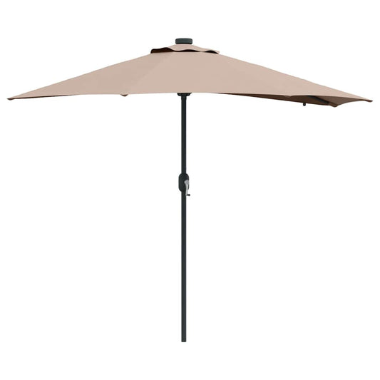 Gartenparasol Taupe 294 x 150 x 223 cm Stoff