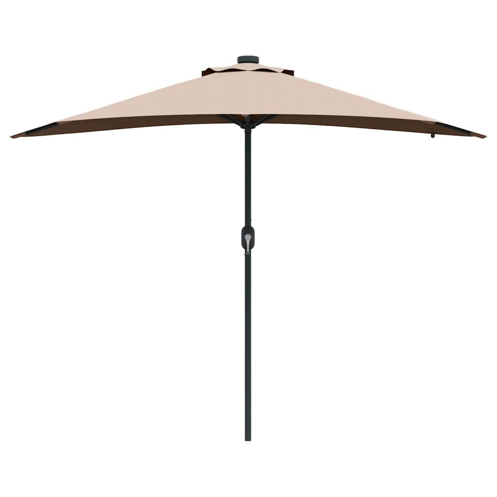 Gartenparasol Taupe 294 x 150 x 223 cm Stoff