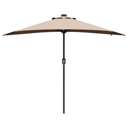 Gartenparasol Taupe 294 x 150 x 223 cm Stoff