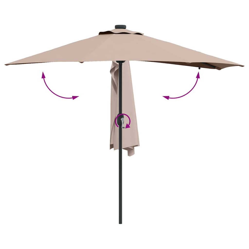 Gartenparasol Taupe 294 x 150 x 223 cm Stoff
