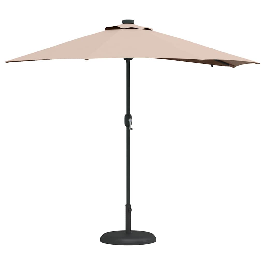 Gartenparasol Taupe 294 x 150 x 223 cm Stoff