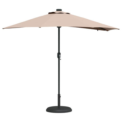 Gartenparasol Taupe 294 x 150 x 223 cm Stoff