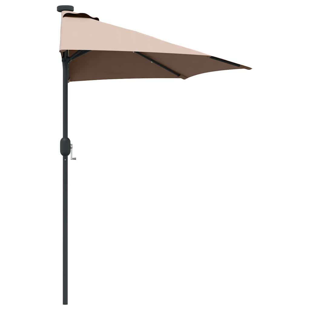 Gartenparasol Taupe 294 x 150 x 223 cm Stoff