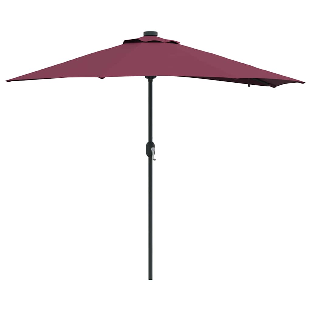 Gartenparasol Bordeauxrot 294 x 150 x 223 cm Stoff