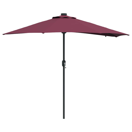 Gartenparasol Bordeauxrot 294 x 150 x 223 cm Stoff