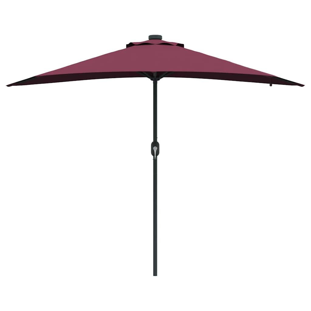 Gartenparasol Bordeauxrot 294 x 150 x 223 cm Stoff