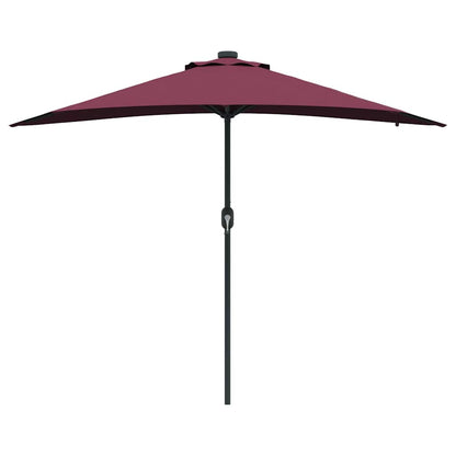 Gartenparasol Bordeauxrot 294 x 150 x 223 cm Stoff