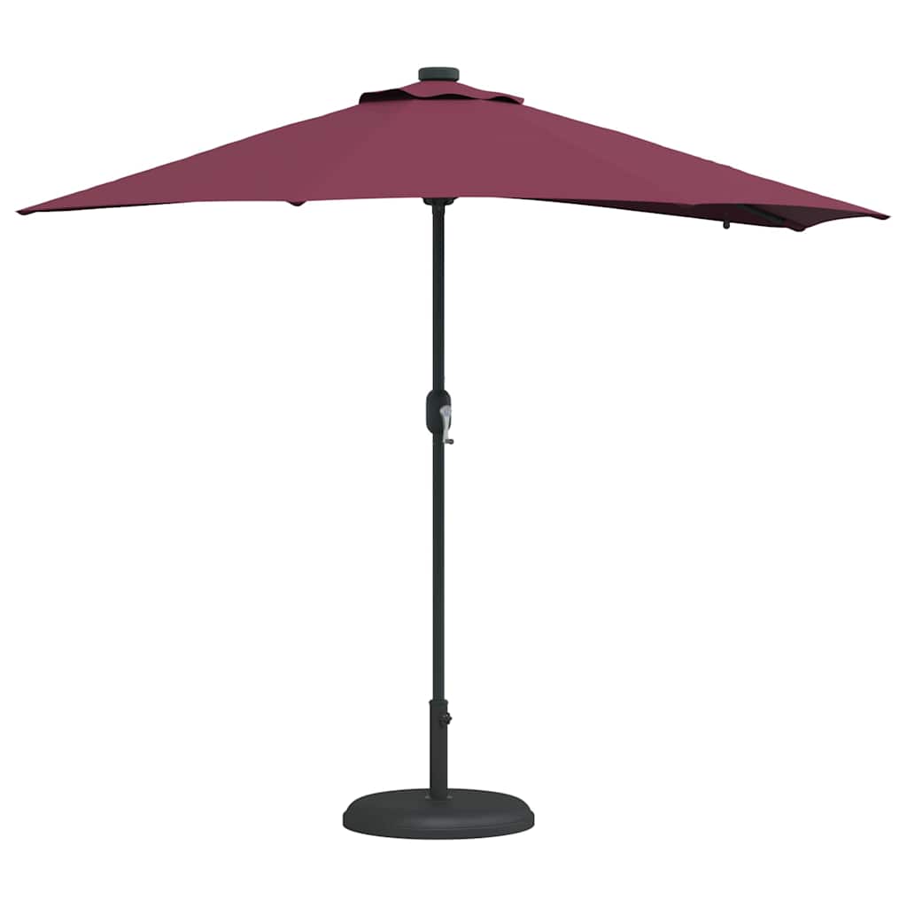 Gartenparasol Bordeauxrot 294 x 150 x 223 cm Stoff