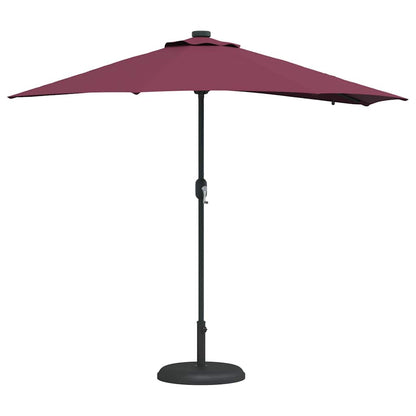 Gartenparasol Bordeauxrot 294 x 150 x 223 cm Stoff