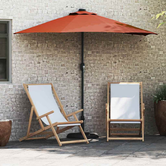 Gartenparasol Terrakotta 294 x 150 x 223 cm Stoff