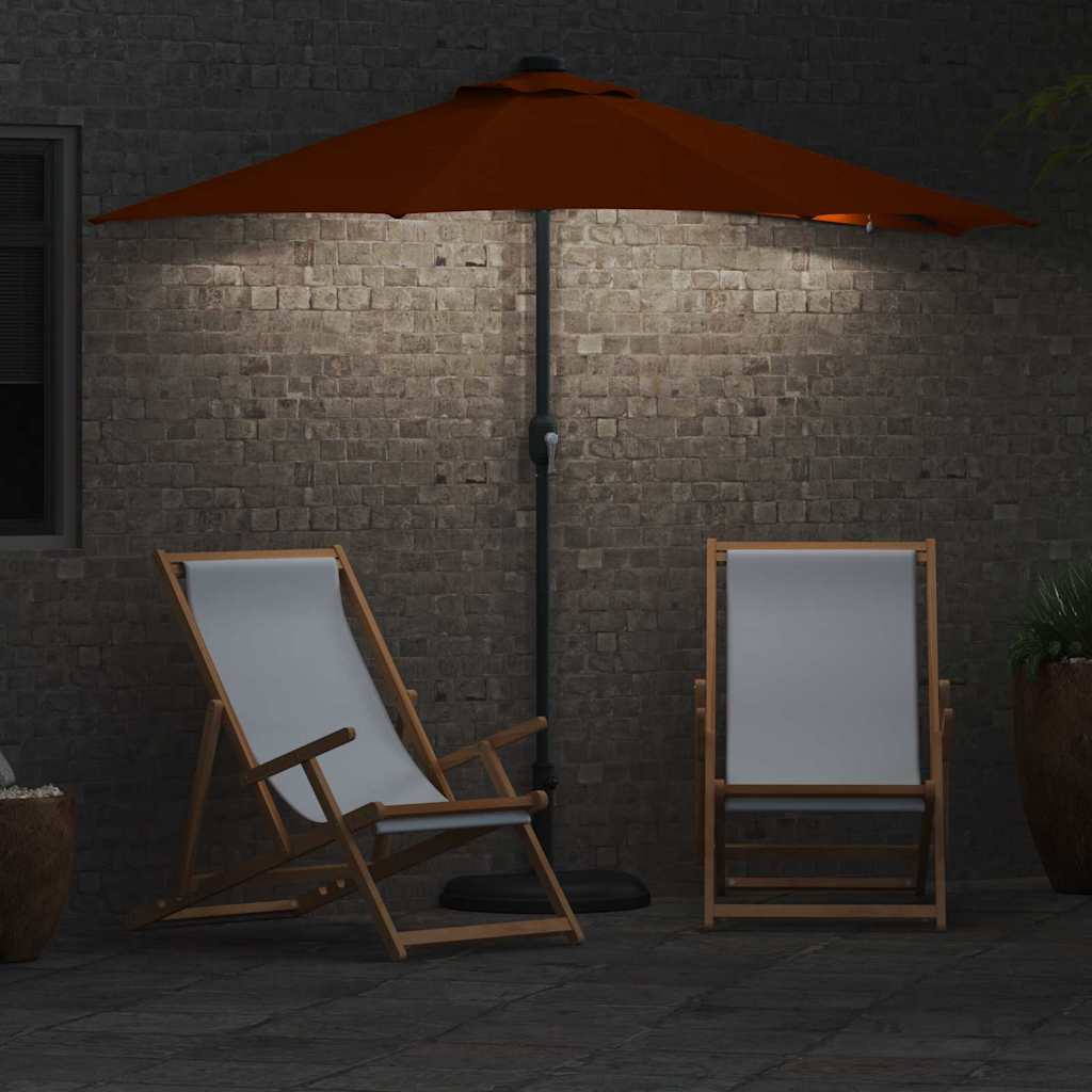 Gartenparasol Terrakotta 294 x 150 x 223 cm Stoff