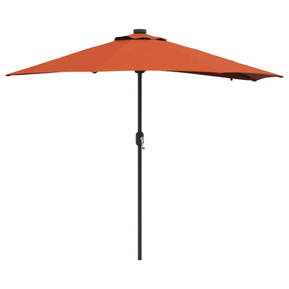 Gartenparasol Terrakotta 294 x 150 x 223 cm Stoff