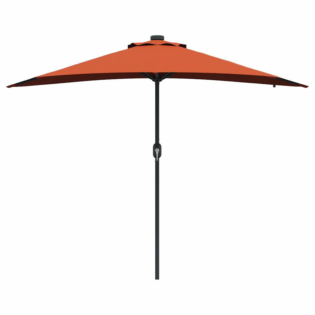 Gartenparasol Terrakotta 294 x 150 x 223 cm Stoff