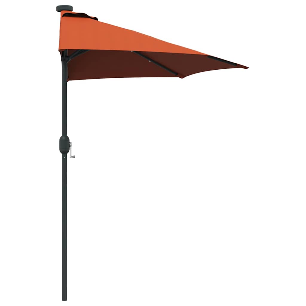 Gartenparasol Terrakotta 294 x 150 x 223 cm Stoff