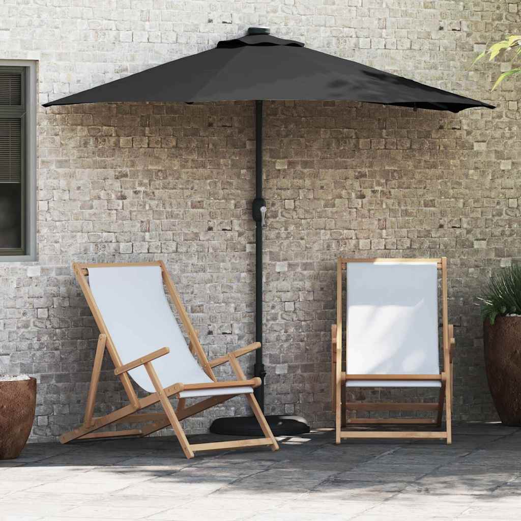 Gartenparasol Schwarz 294 x 150 x 223 cm Stoff