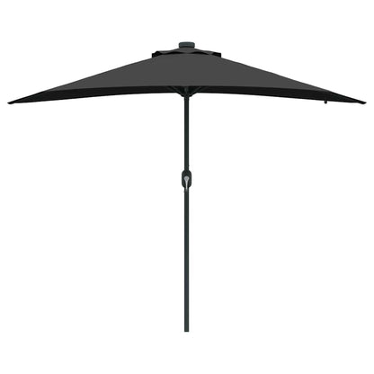 Gartenparasol Schwarz 294 x 150 x 223 cm Stoff