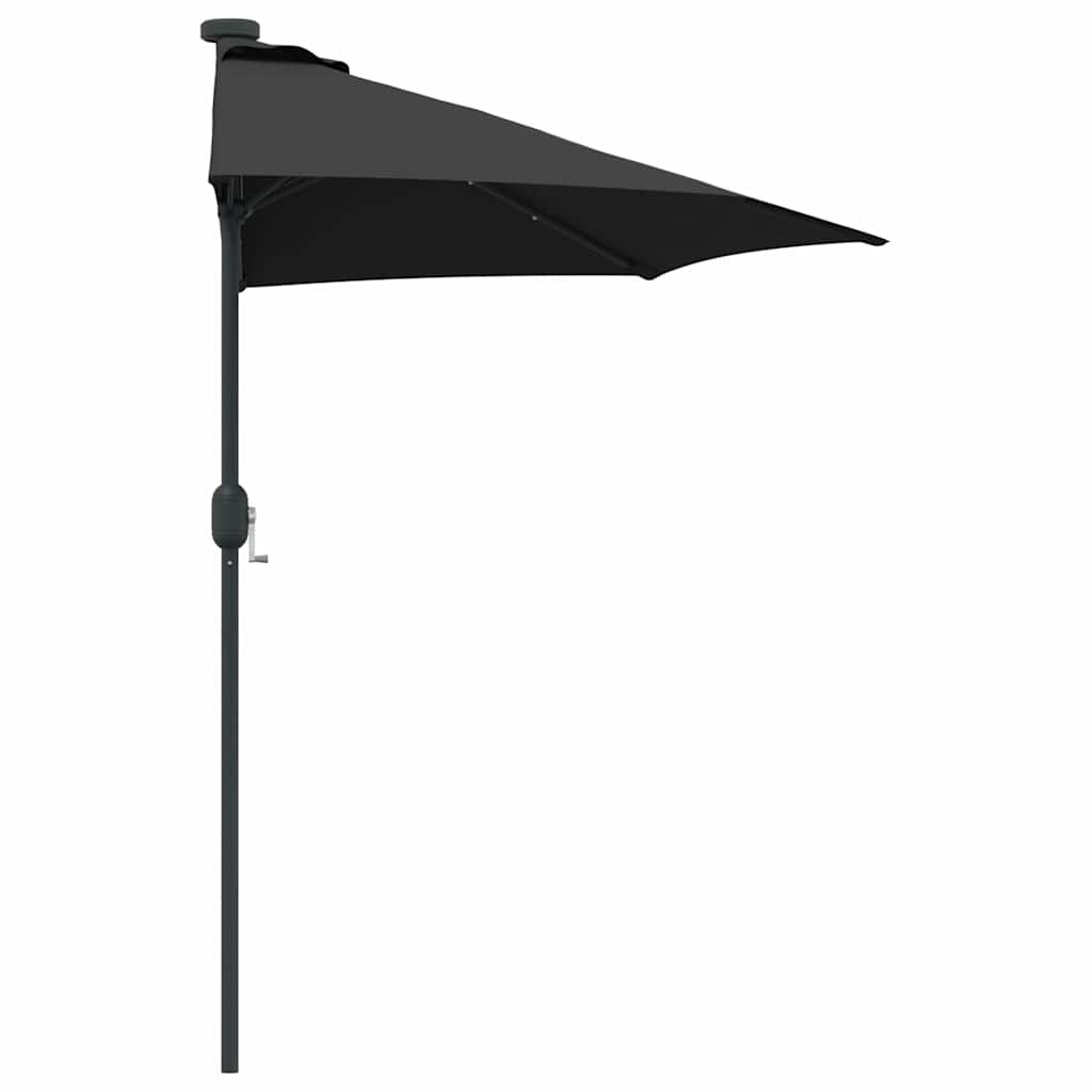 Gartenparasol Schwarz 294 x 150 x 223 cm Stoff