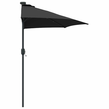 Gartenparasol Schwarz 294 x 150 x 223 cm Stoff