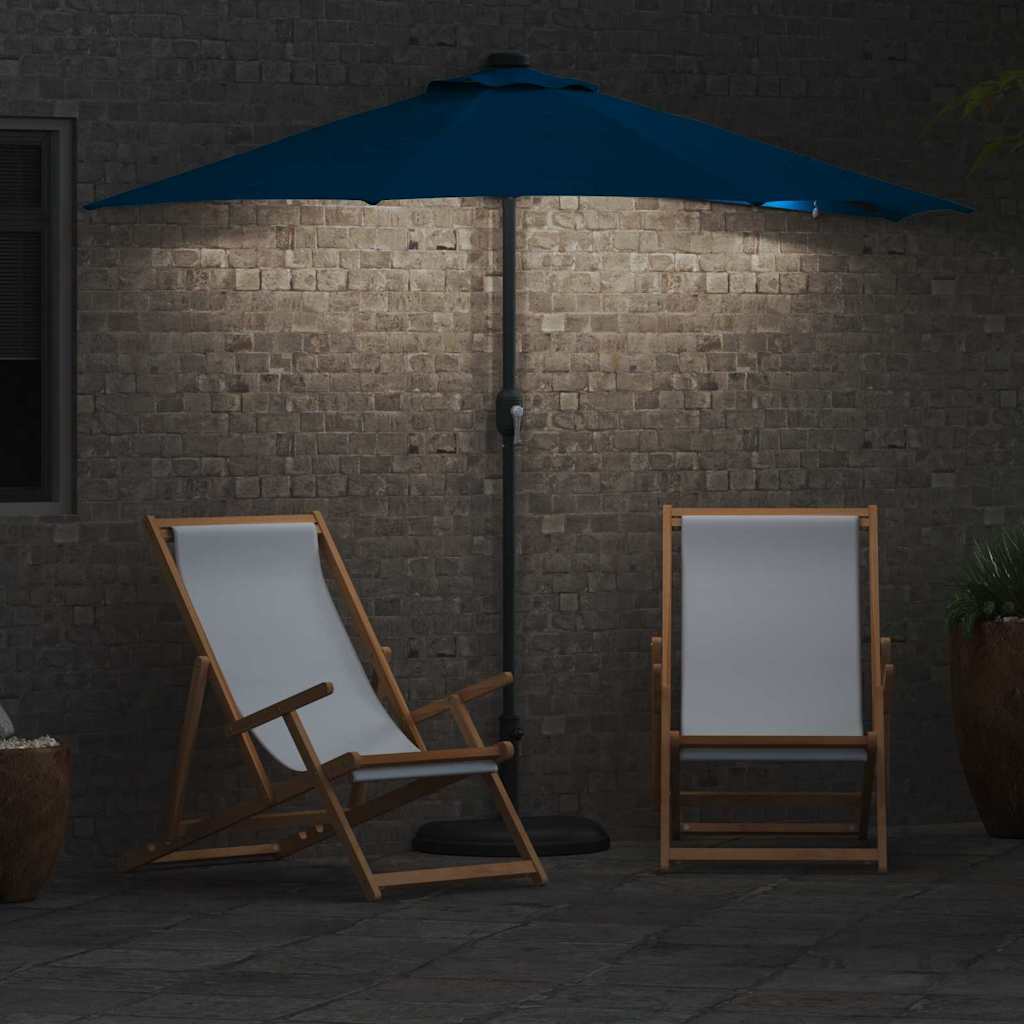 Gartenparasol Blau 294 x 150 x 223 cm Stoff