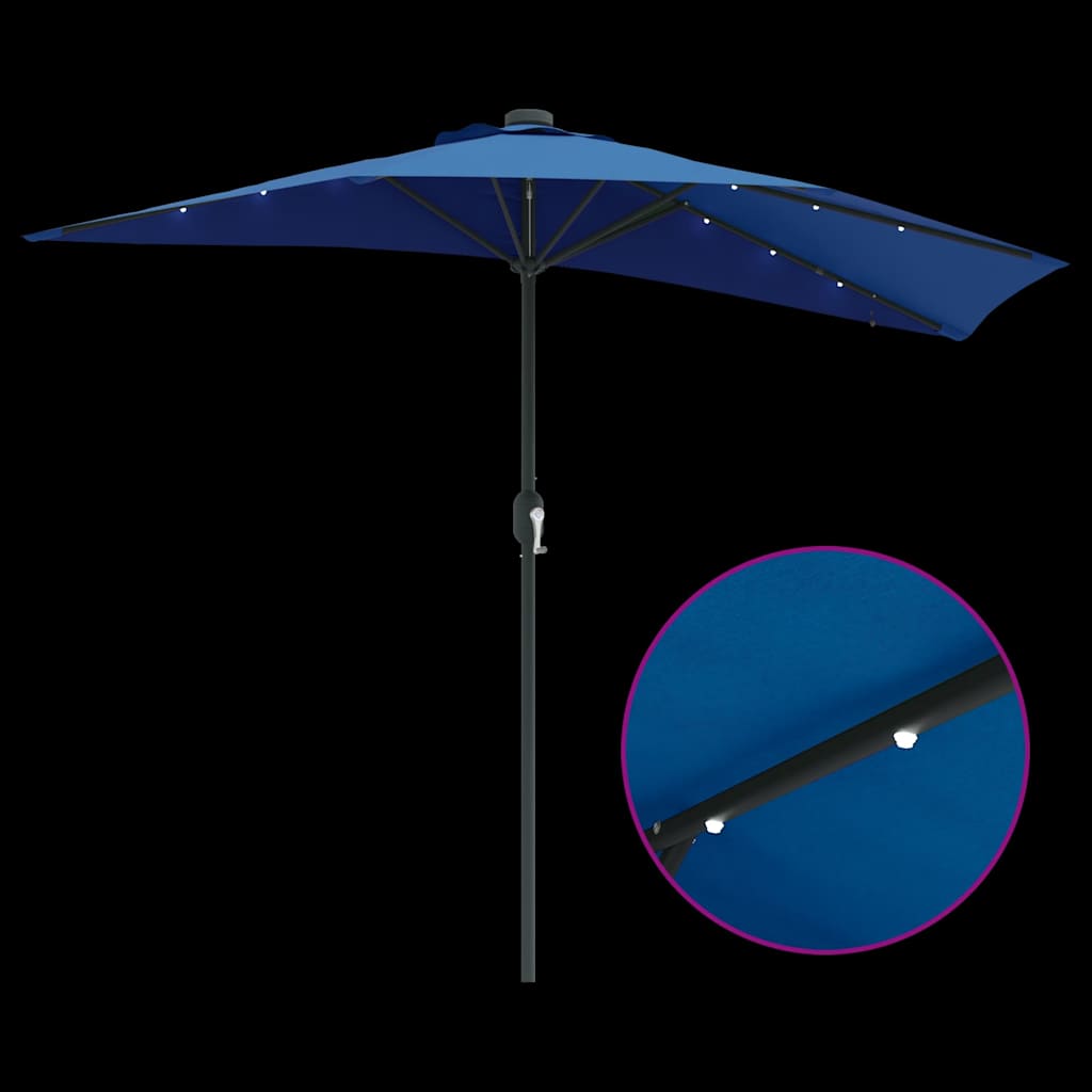 Gartenparasol Blau 294 x 150 x 223 cm Stoff
