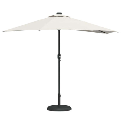 Garten-Sonnenschirm Halbe Sandfarbe 294 x 150 x 224 cm Stoff
