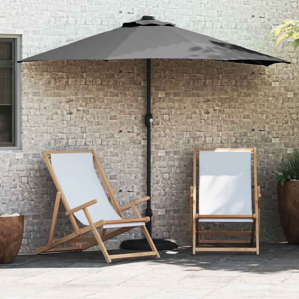 Gartenparasol Anthrazit 294 x 150 x 224 cm Stoff
