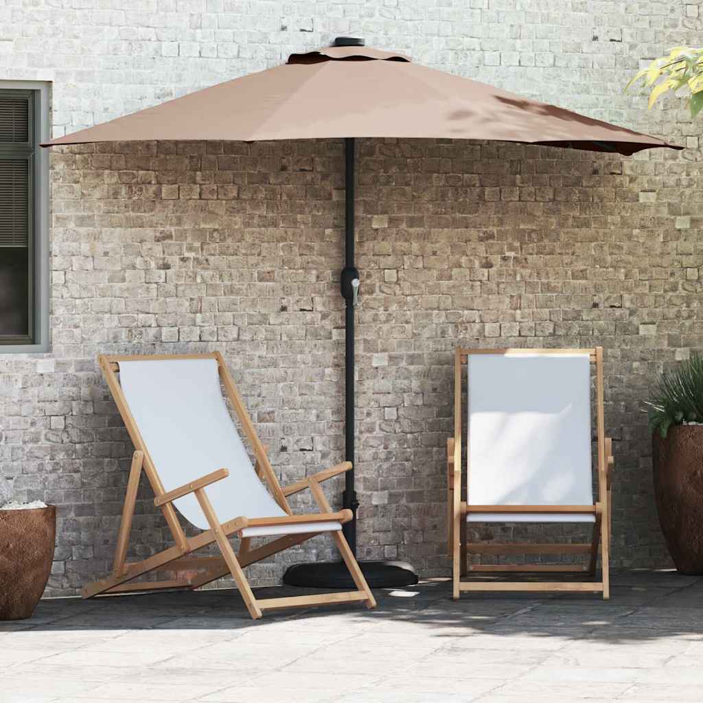 Gartenparasol Taupe 294 x 150 x 224 cm Stoff