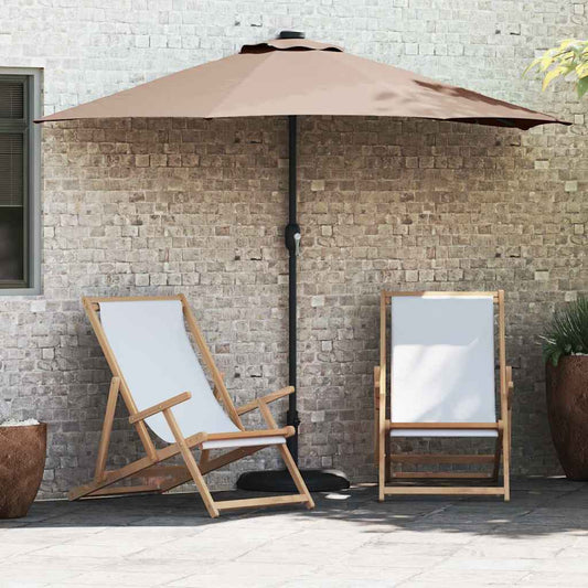 Gartenparasol Taupe 294 x 150 x 224 cm Stoff