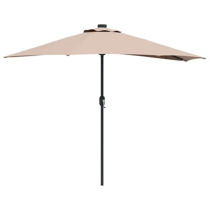Gartenparasol Taupe 294 x 150 x 224 cm Stoff