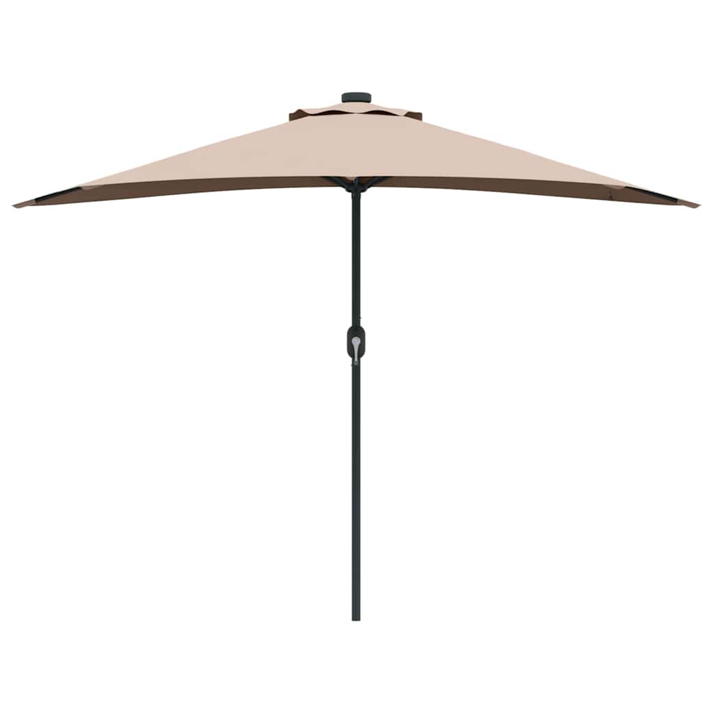 Gartenparasol Taupe 294 x 150 x 224 cm Stoff