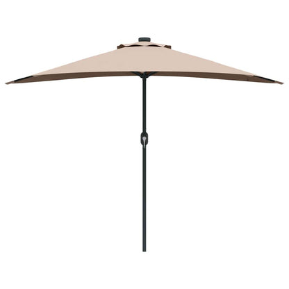 Gartenparasol Taupe 294 x 150 x 224 cm Stoff