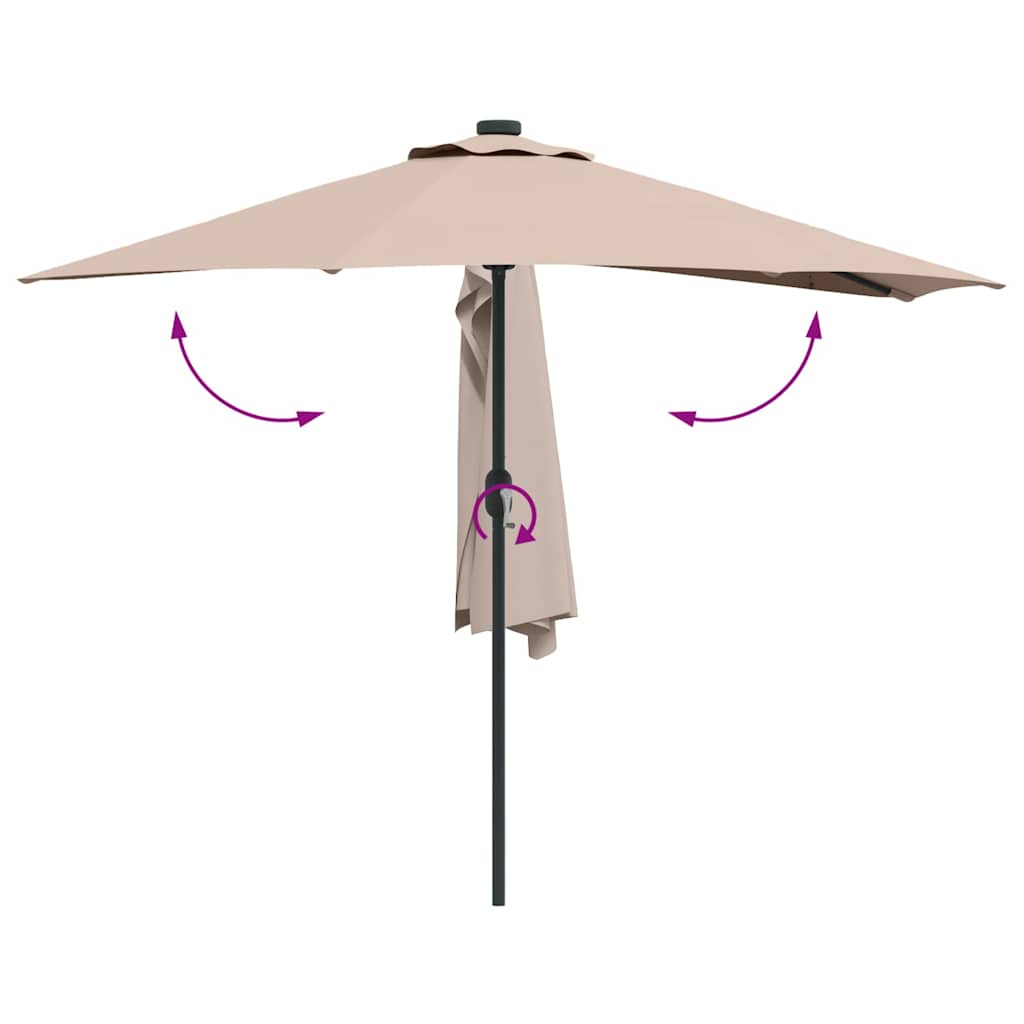 Gartenparasol Taupe 294 x 150 x 224 cm Stoff