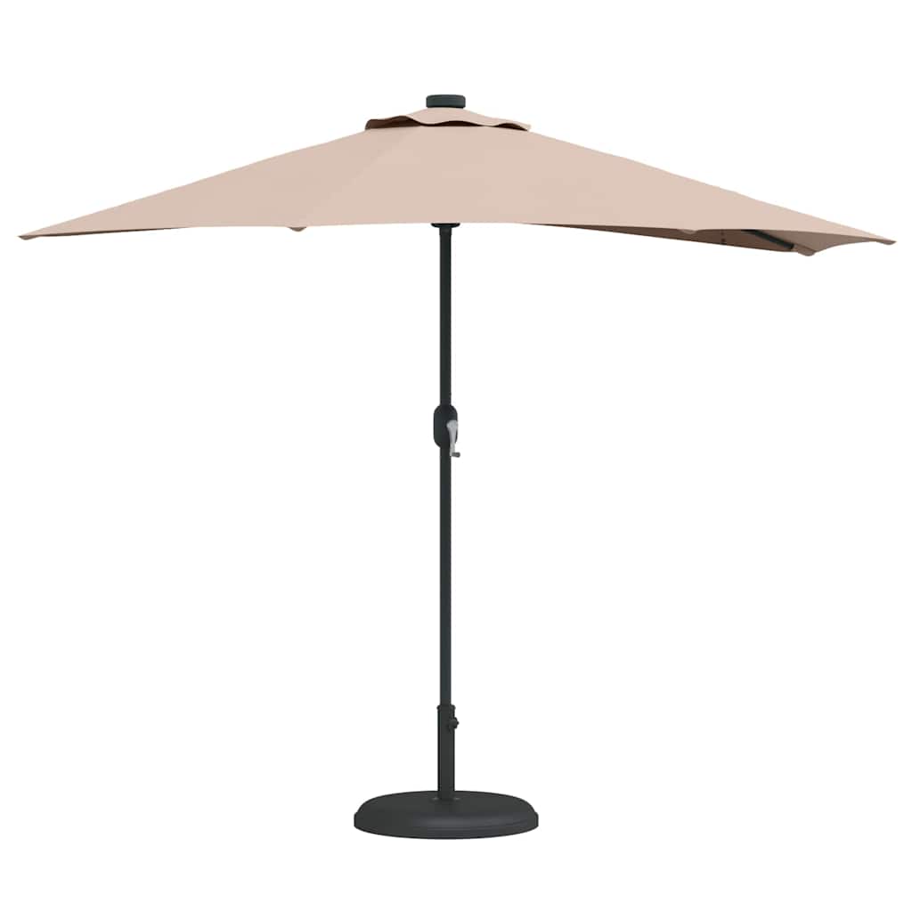 Gartenparasol Taupe 294 x 150 x 224 cm Stoff