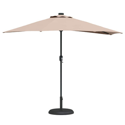 Gartenparasol Taupe 294 x 150 x 224 cm Stoff