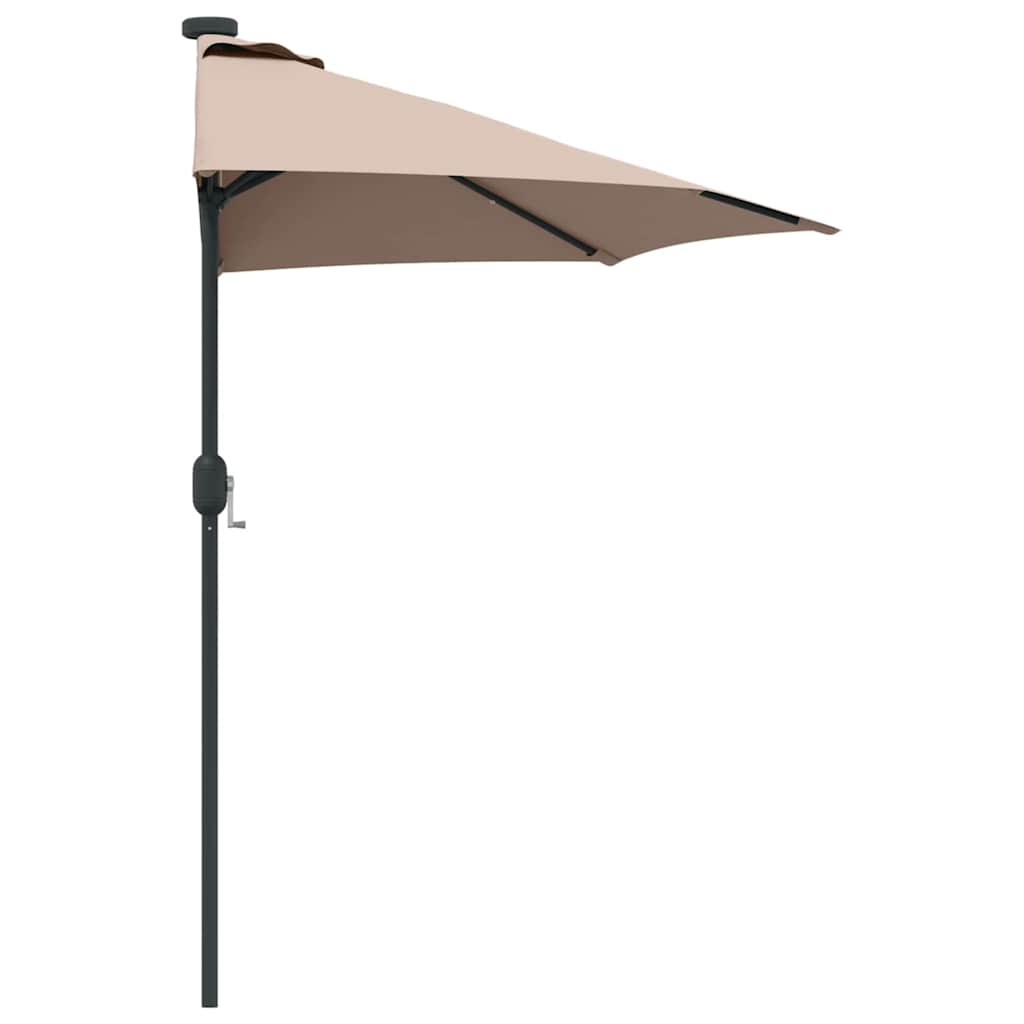 Gartenparasol Taupe 294 x 150 x 224 cm Stoff