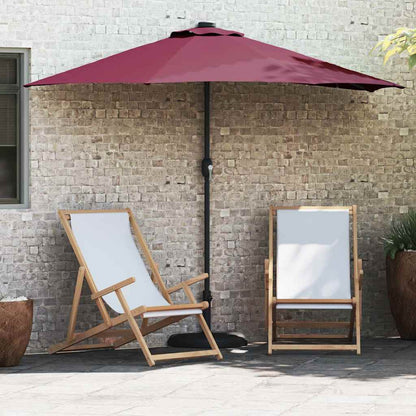 Gartenparasol Bordeauxrot 294 x 150 x 224 cm Stoff