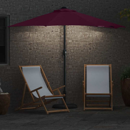 Gartenparasol Bordeauxrot 294 x 150 x 224 cm Stoff
