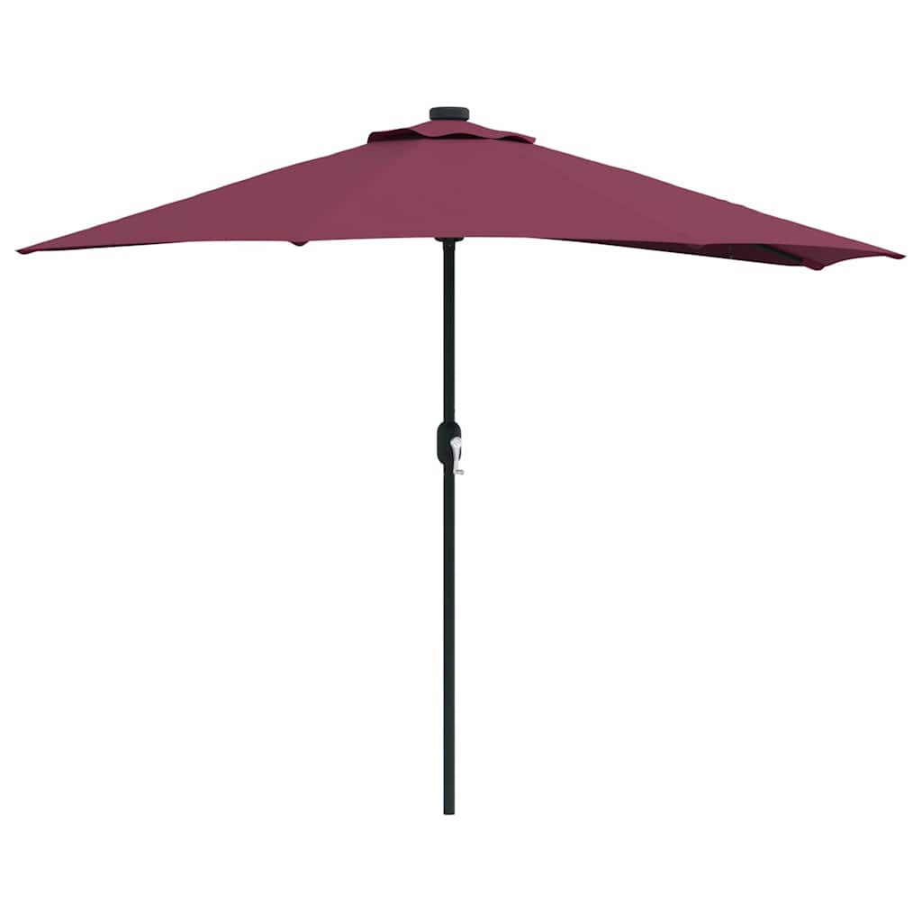 Gartenparasol Bordeauxrot 294 x 150 x 224 cm Stoff