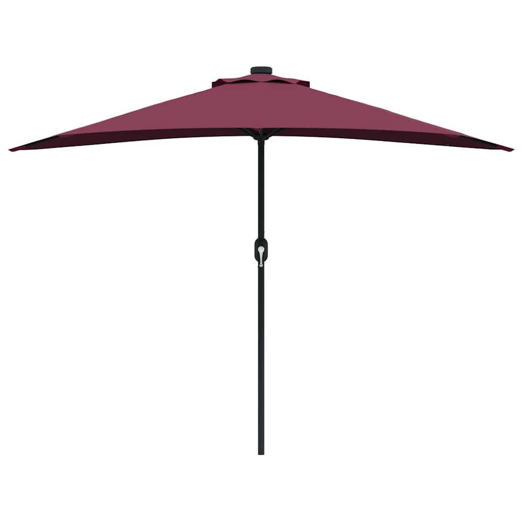 Gartenparasol Bordeauxrot 294 x 150 x 224 cm Stoff